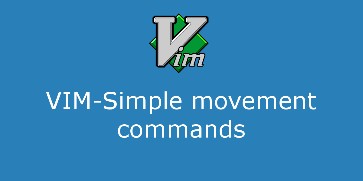 simple movement commands in vim