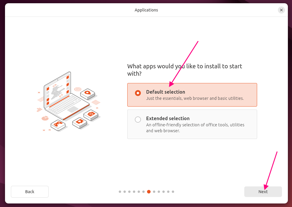 Ubuntu 24 default app selection