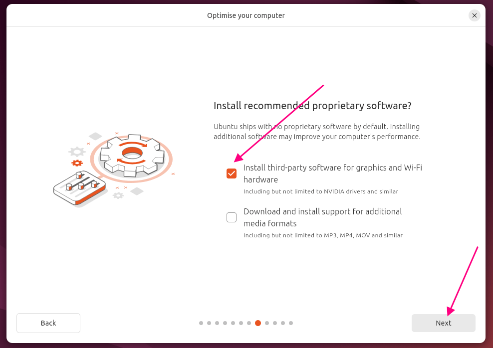 Ubuntu 24 install third party software for graphics and wifi