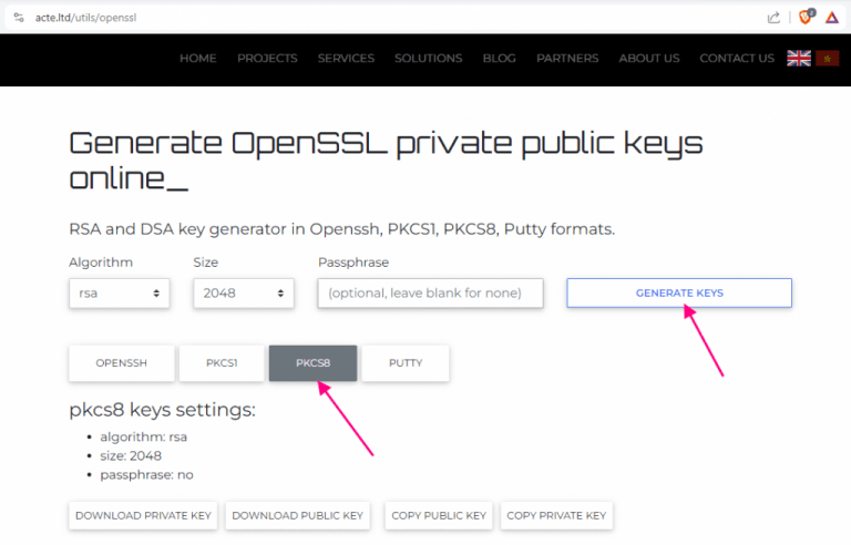 Public and Private Key Generation for JWT - Selftuts
