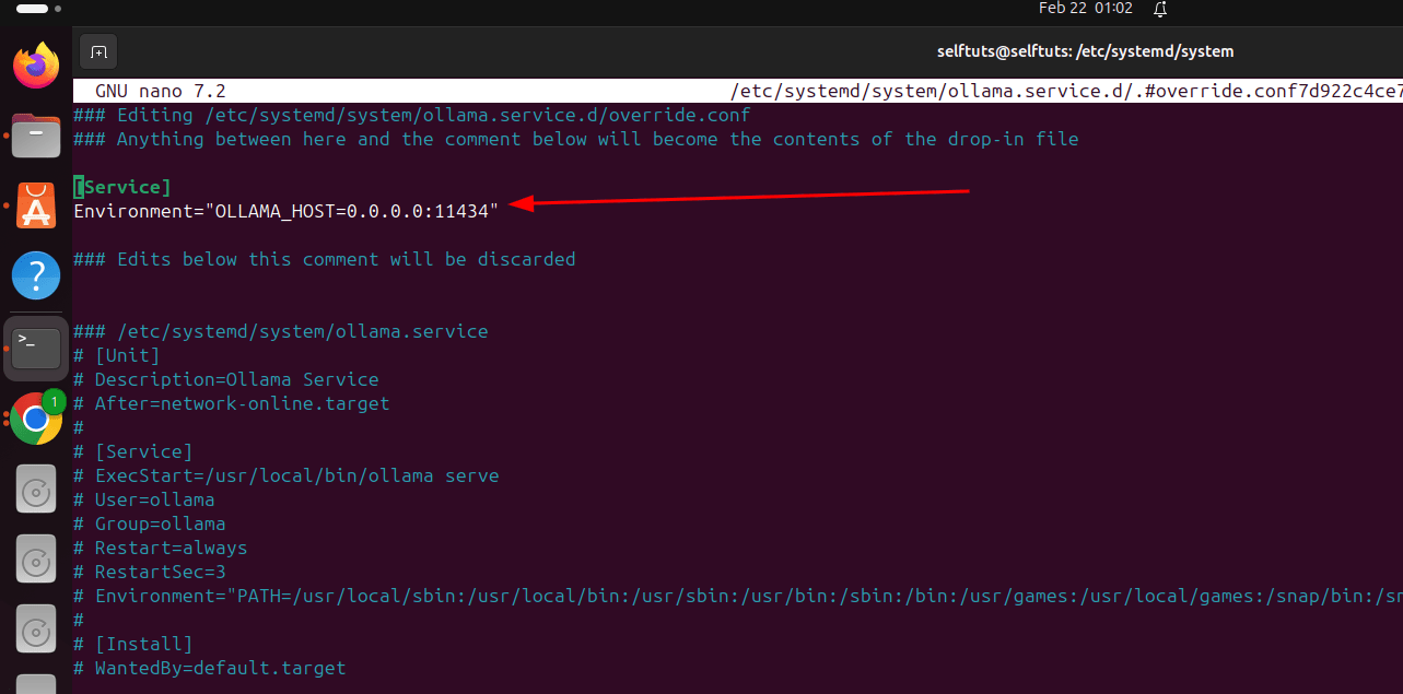 set the ollama host in ollama ubuntu to access from outside
