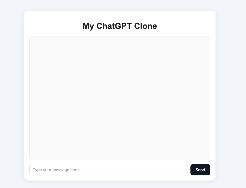chatgpt clone ui on the browser